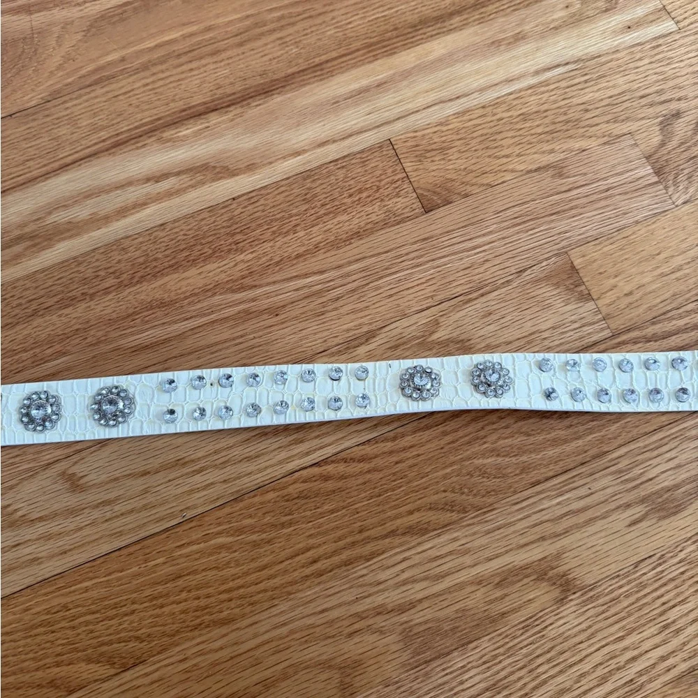 Off white studded western belt